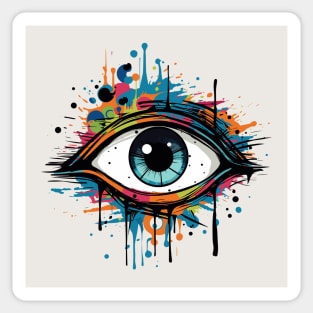 Colorful Abstract Eye Sticker